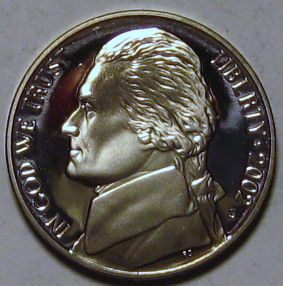 2002-S JEFFERSON NICKEL, GEM PROOF!!!
