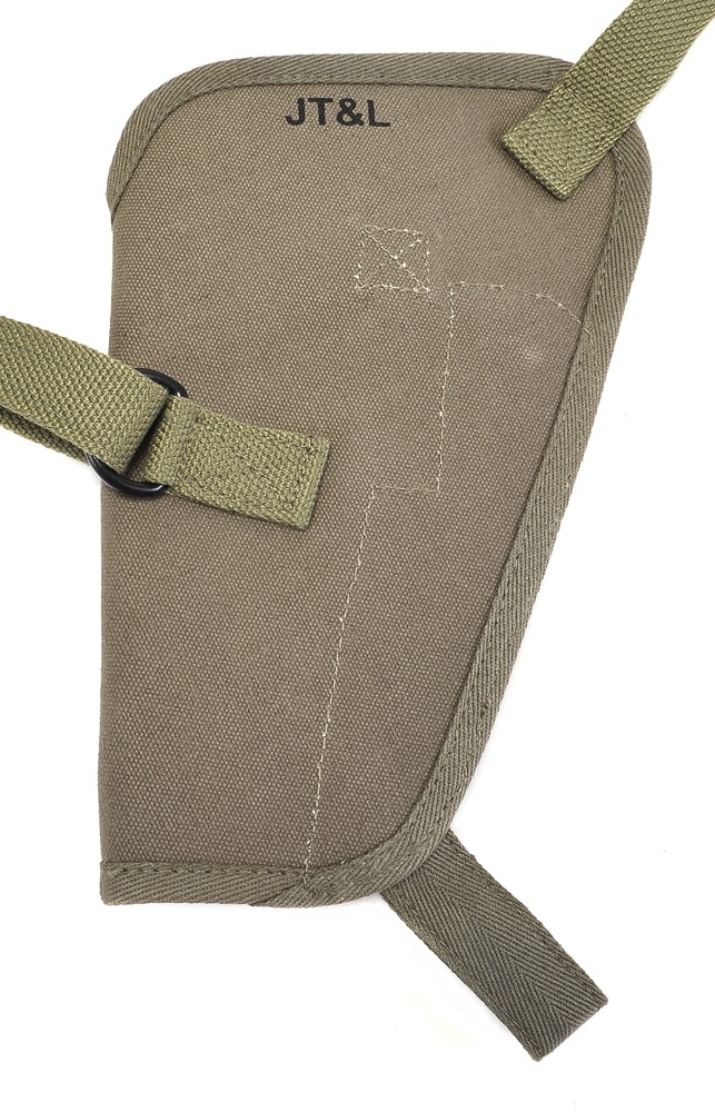 US WW2 M3 OD Canvas Colt 1911 .45 Tanker Shoulder Holster with Magazine Pouch