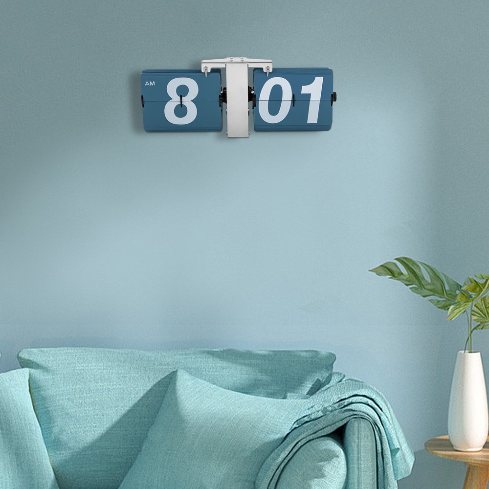 Retro Flip Clock with Large Digital Display for Wall or Tabletop Use