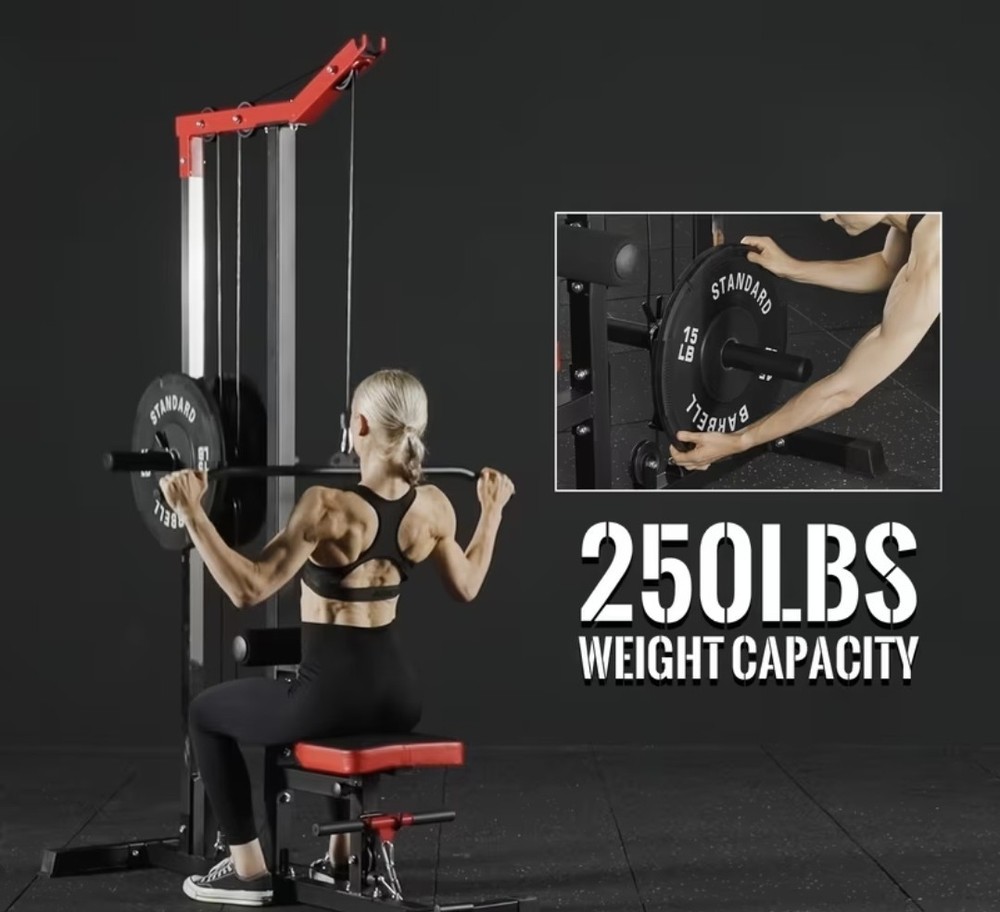 HEAVY DUTY Multi-Functional Back Machine LAT Tower Pull-Down Row WE SHIP OVERSEA