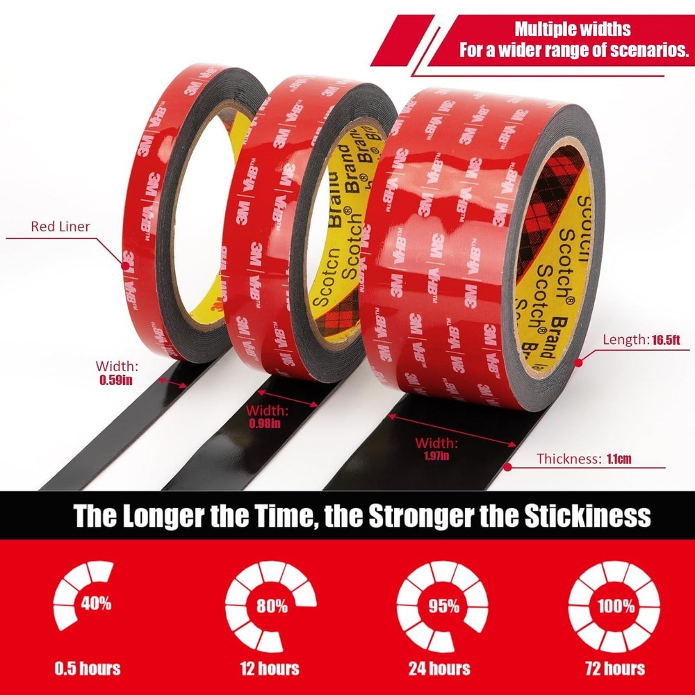 Strong Double Sided Tape 16.5ft Length