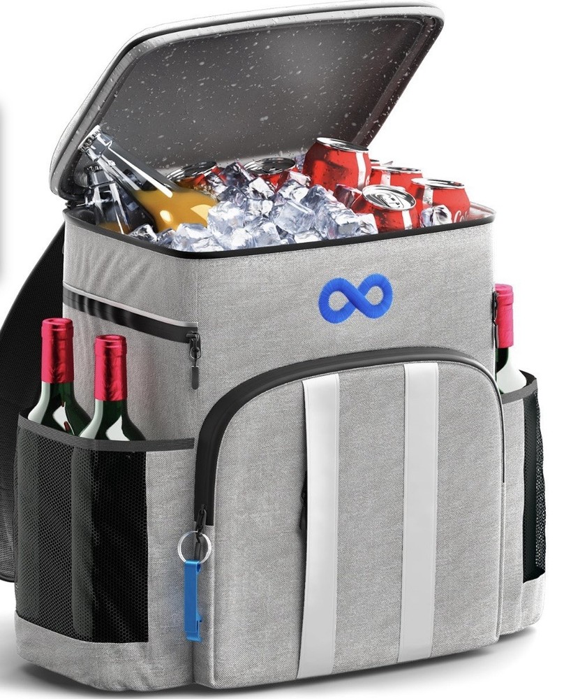 NEW $63.99 Large Capacity Gray Cooler Backpack