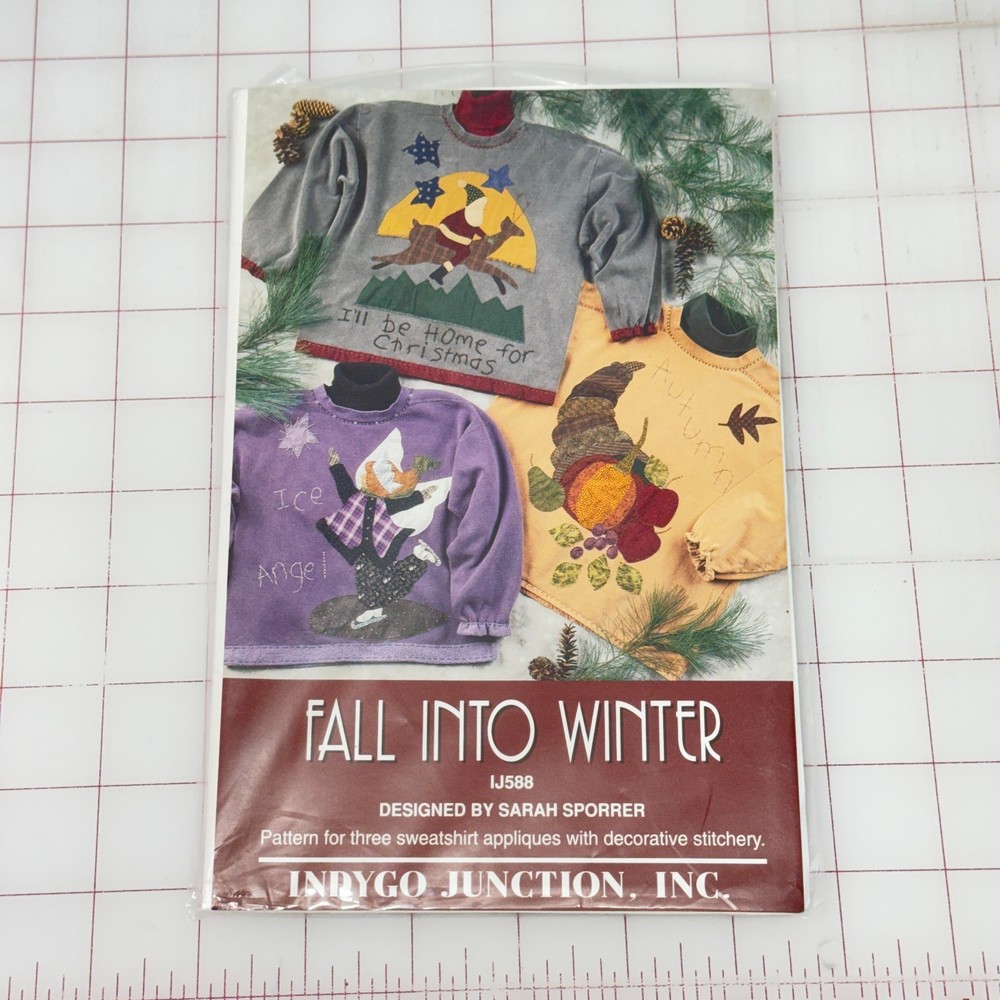 Fall into Winter Applique Sweatshirt Pattern by Indygo Junction IJ588