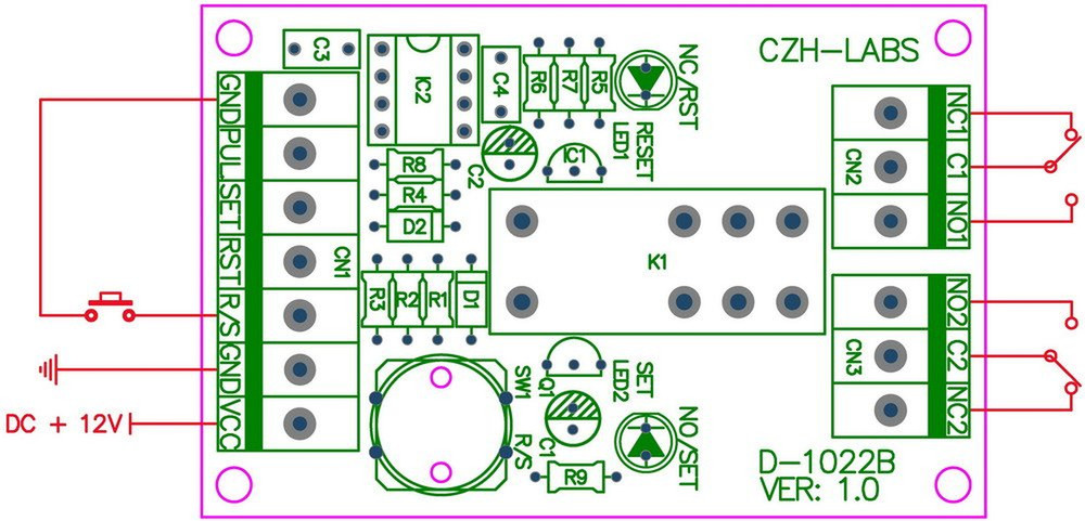 Panel Mount Momentary Switch - Latching DP Pulse Signal Control