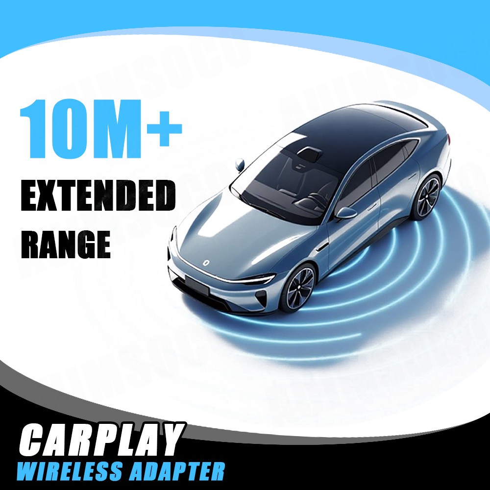 2-in-1 Mini Wireless Android Auto Carplay Adapter Plug & Play Quick-connect