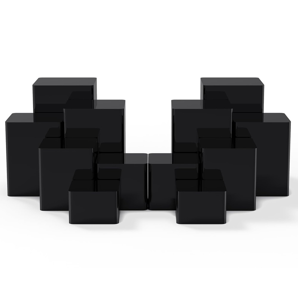 Jewelry Acrylic Risers Square Cube Display Nesting Risers Figure Stand with H...