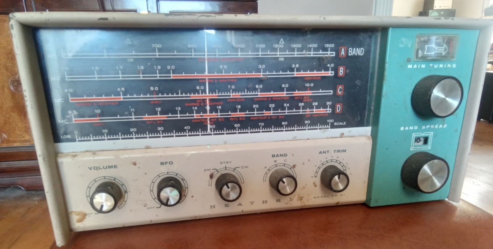 Heathkit GR91 Tube Shortwave Receiver General Coverage 4 Band HF Radio SHIPSFREE