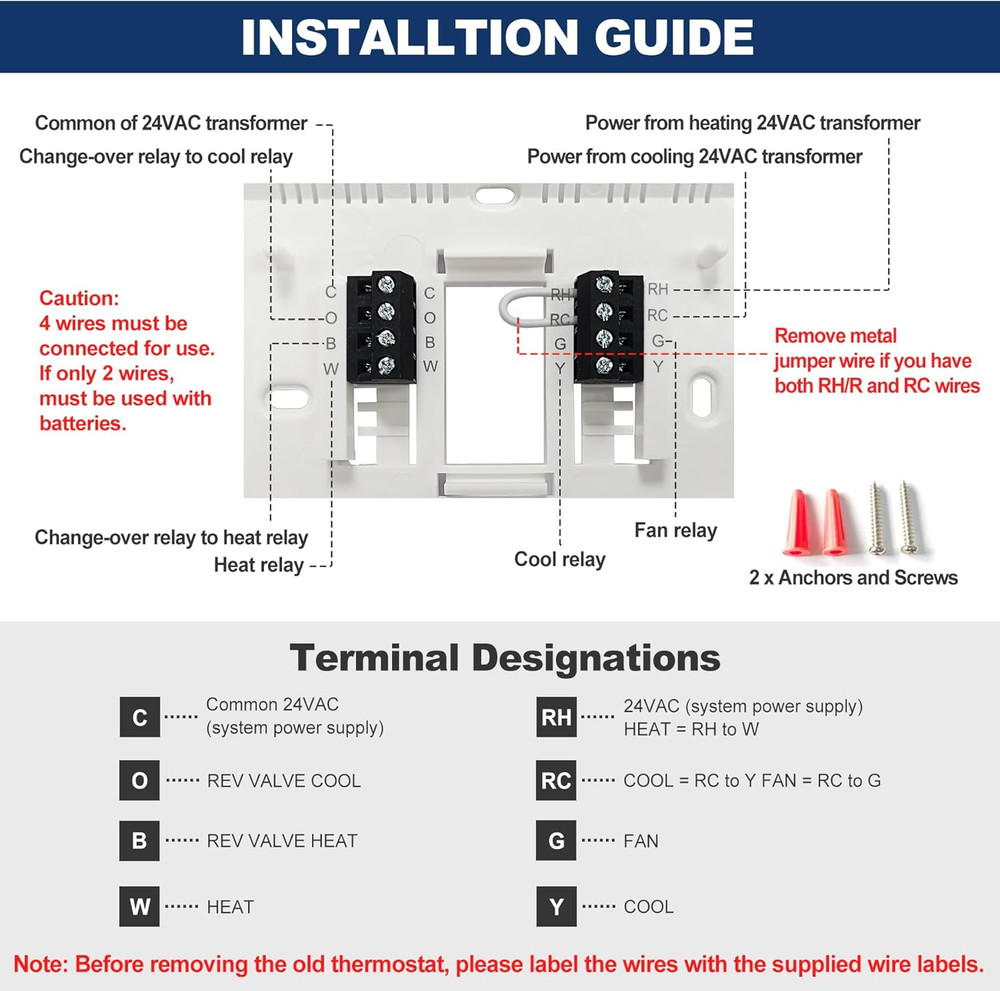 Termostato digital no programable para el hogar