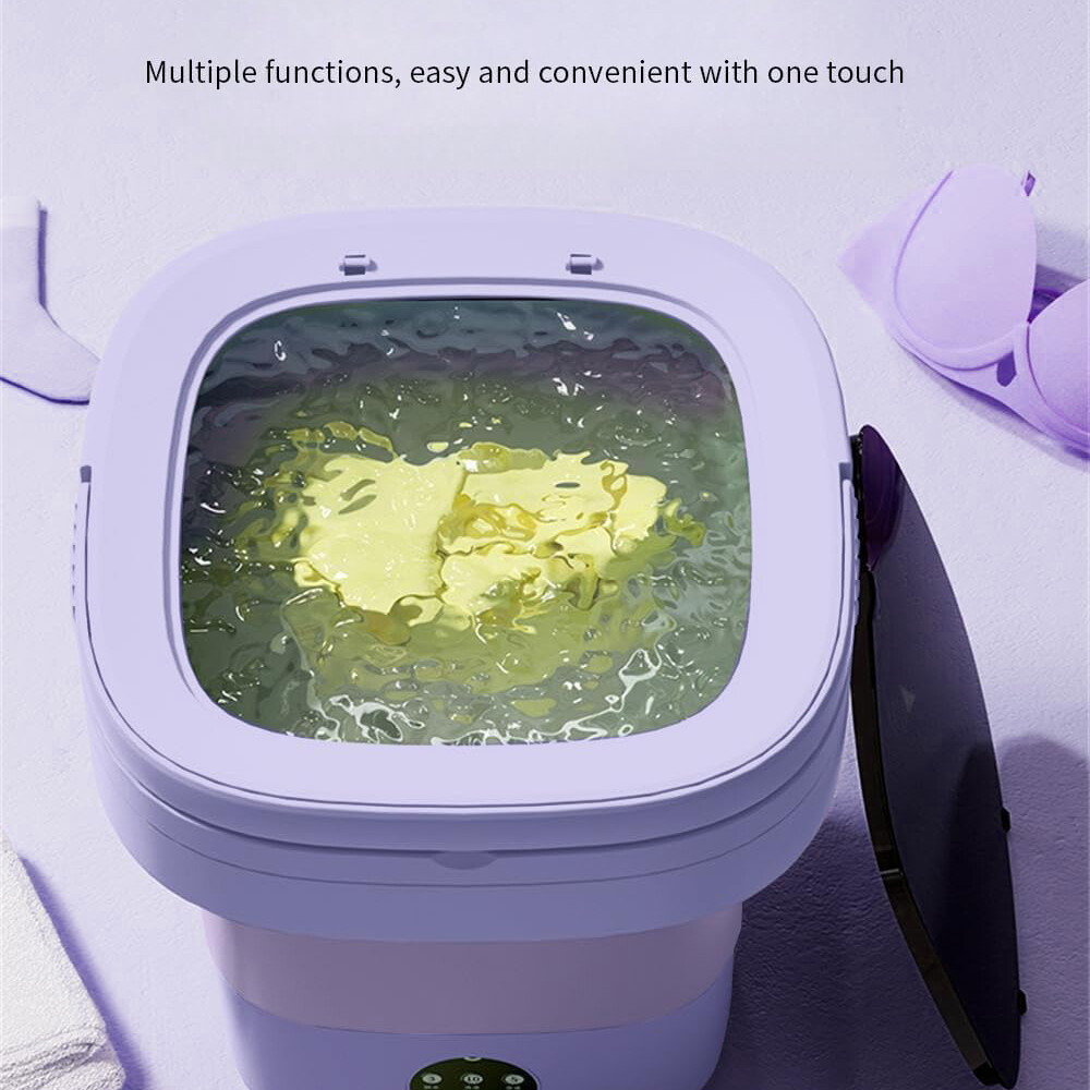 2PCS Portable Washing Machine Mini Washer 8L Capacity Foldable Washer Machine