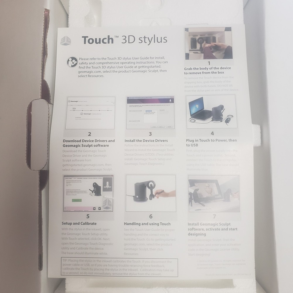 3D Systems Geomagic Touch Haptic Device Phantom Omni 3D Modeling Unit NEW IN BOX