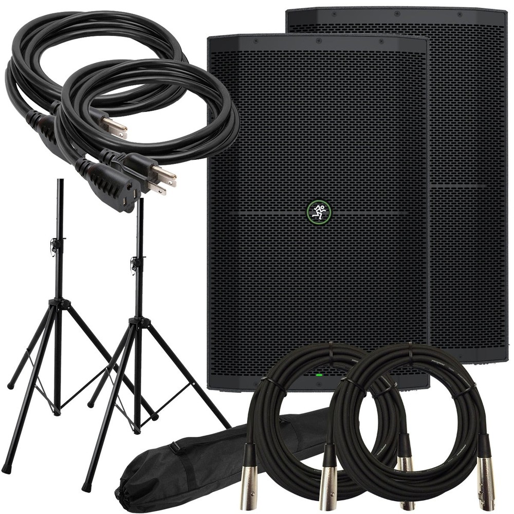 Mackie Thump 215 1400W 15" Powered Speaker AUDIO ESSENTIALS BUNDLE