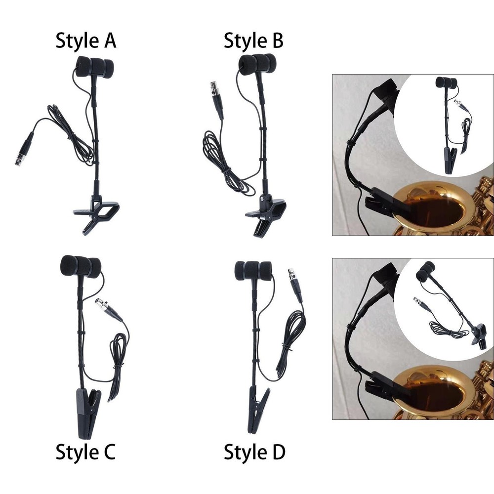 Wired Instrument Microphone Portable Clip on Mic