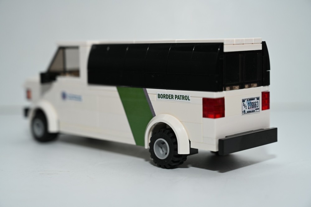 US Customs and Border Patrol Van Model compatible with Real LEGO® Bricks