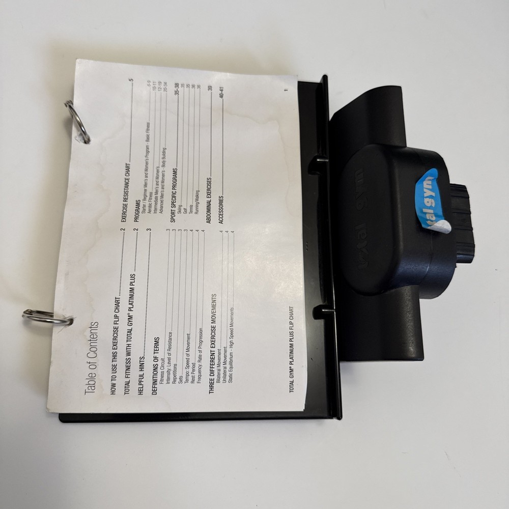 Total Gym Platinum Plus Flip Chart Cosmetic Damage
