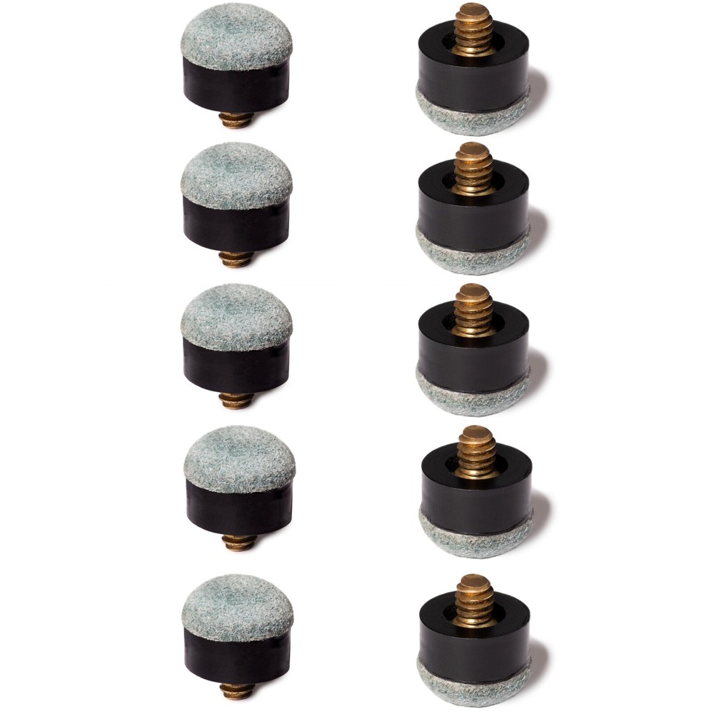 OKKO Billiard Pool Cue Ferrules & Screw-On Tips Soft, 10 sets