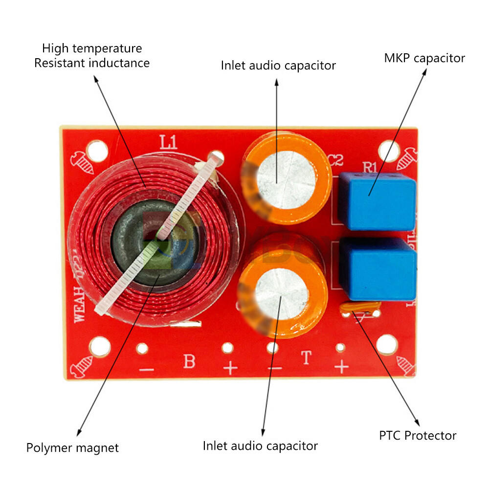 Speaker Modification Upgrade Crossover Frequency Filter High & Low Two-way HiFi