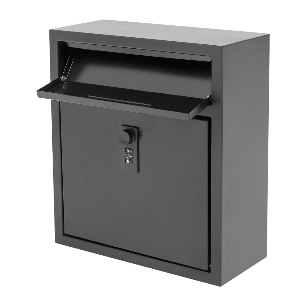 Wall-Mounted Mailbox With Combination Lock for Secure Mail Storage