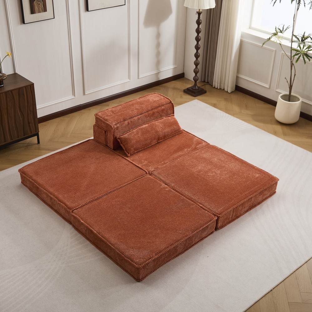 Compression Mahjong Sofa,Convertible Floor Sofa Bed,DIY Boneless Modular Sec