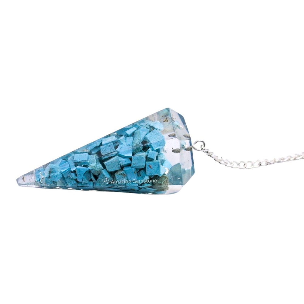 Turquoise Orgone Crystal Pendulums