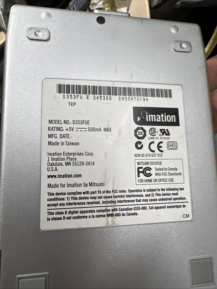Imation D353FUE Floppy Disk Drive USB External