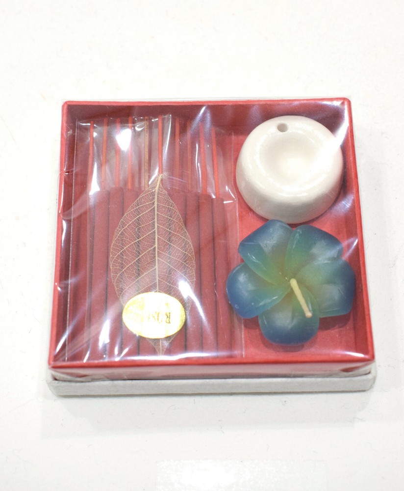 Incense Holders Ceramic Green & White Assorted Dishes with Candles