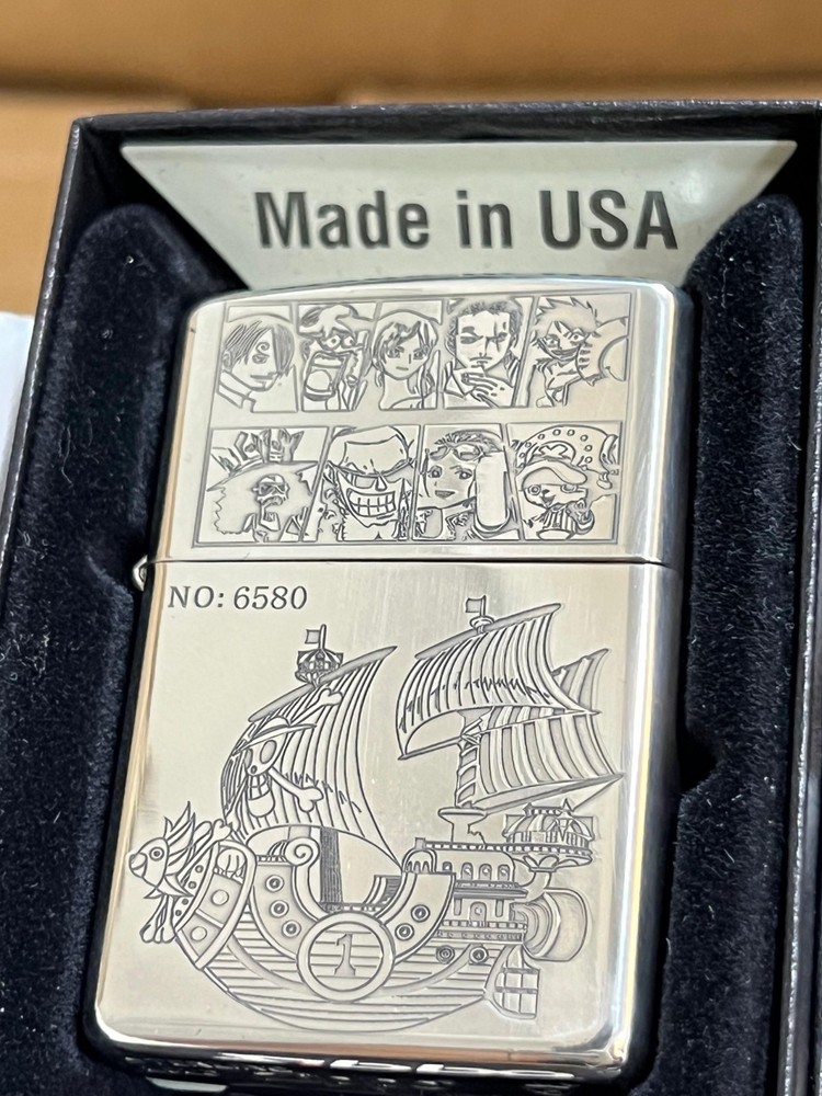 Zippo Lighter  ONE PIECE BOAT MONKEY SILVER+ New Box
