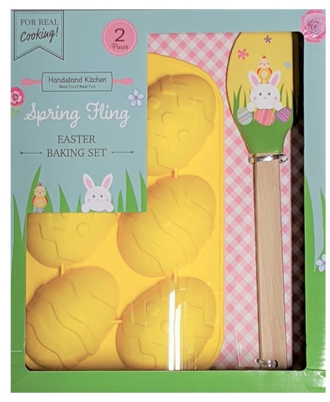 Handstand Kitchen Spring Fling 2 Piece Easter Baking Set with Flexible Baking...