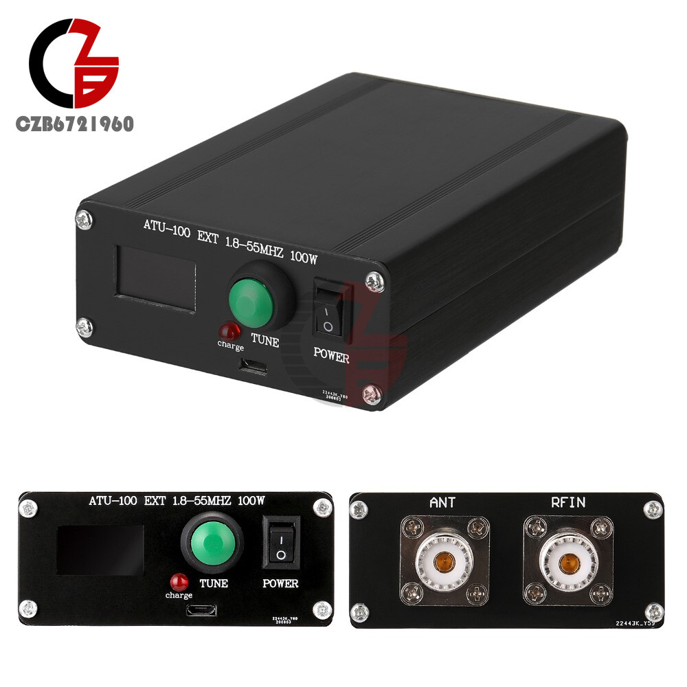 Automatic Antenna Tuner 100W 1.8-50MHz w/ 0.96" OLED ATU100 Assembled W/ Shell