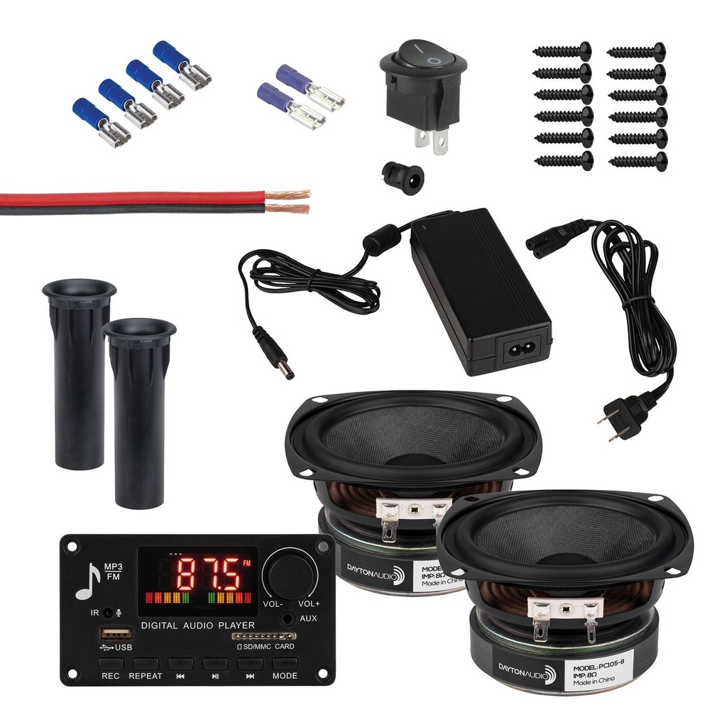 80 Watt Powered Bluetooth Speaker Package with 4" Full-Range Drivers