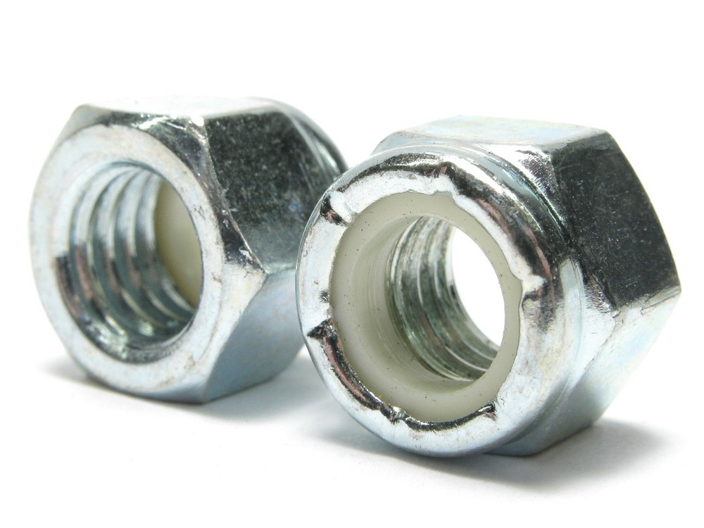 Nylon Locking Nut, 3/8-16, Steel, 25pcs