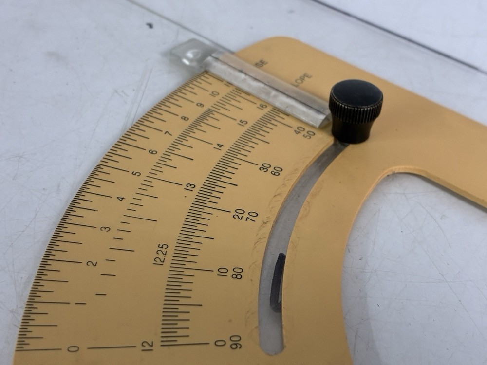 vintage DMI adjustable drafting triangle or angle finder tool 12”