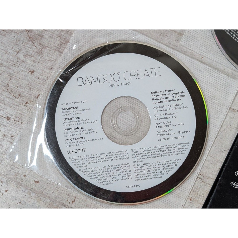 Wacom Bamboo Create Software Bundle Pen & Touch Disk
