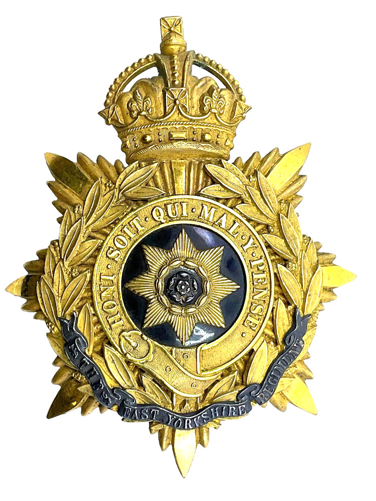 British Officers East Yorkshire Regiment Helmet Plate