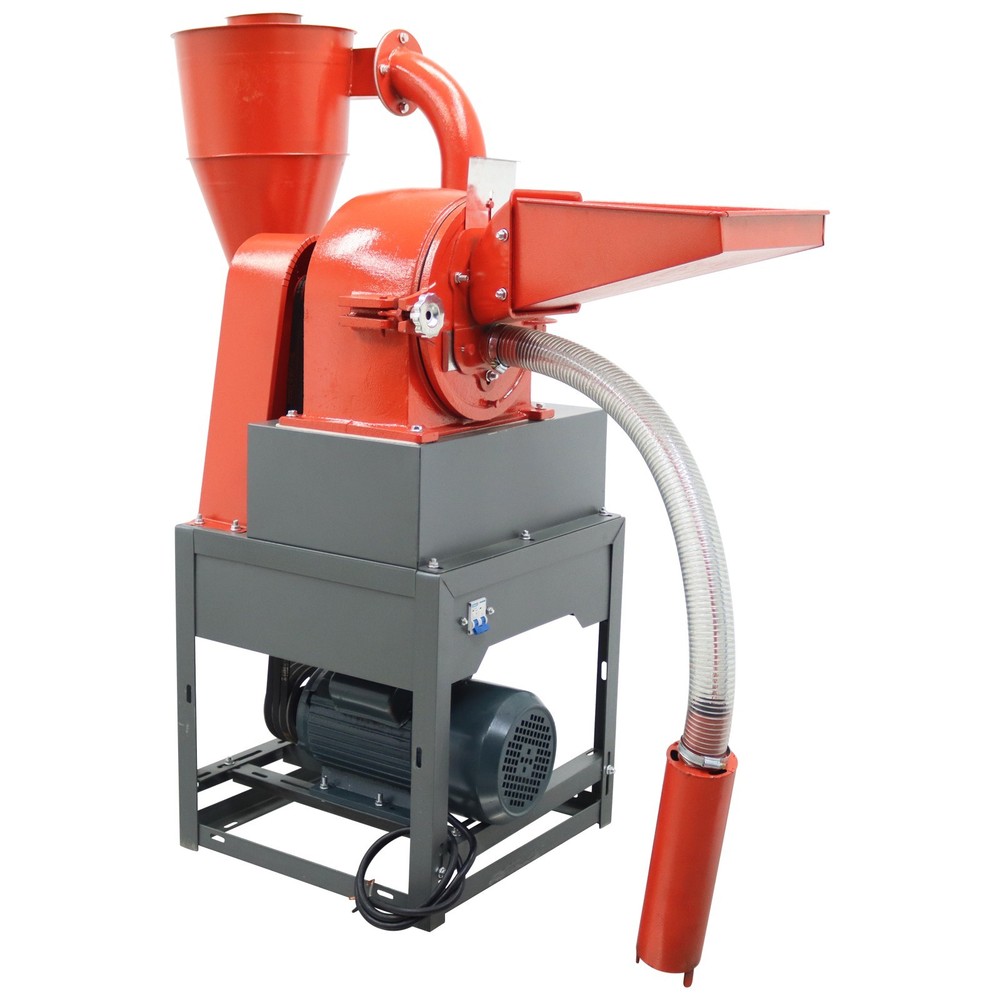 Grain Mill Grinding Machine Crusher for Corn Wheat with 80+100 Mesh Screen 220V