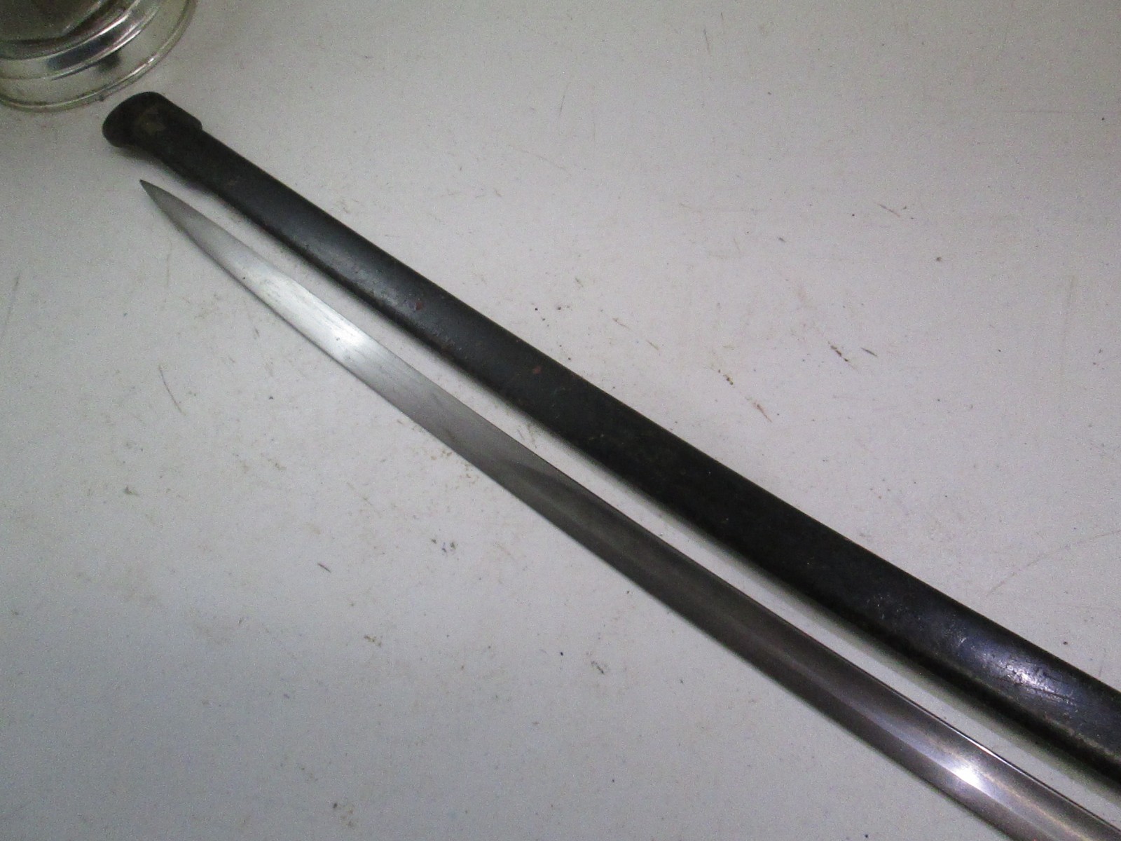 WWI GERMAN RUBY EYES LION HEAD DRESS CAVALRY SWORD & SCABBARD EICKHORN MAKER Y51