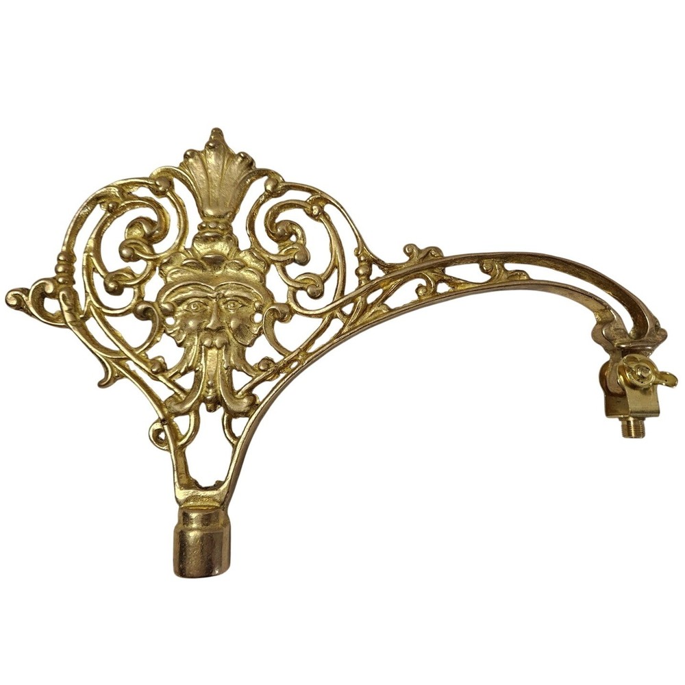Solid Brass Old Man / Father Time Bridge Arm - Floor Lamp Replacement Part