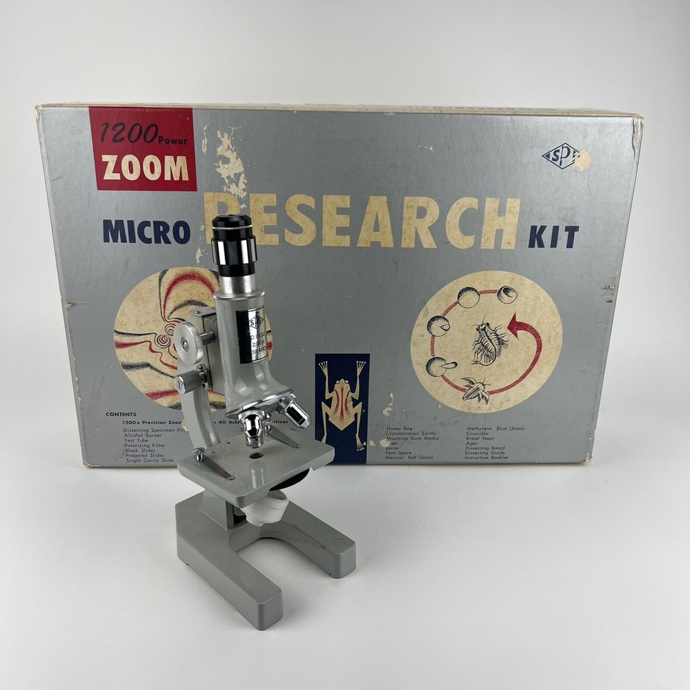 Vintage SPI Southern Precision Instruments No 1832 Microscope Micro Research Kit