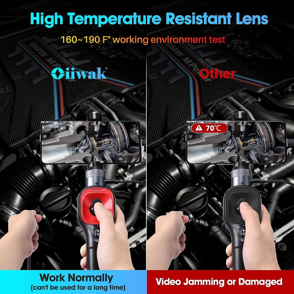 1080P 360° Rotation Borescope Endoscope Camera fit for iphone Android Type-C Kit