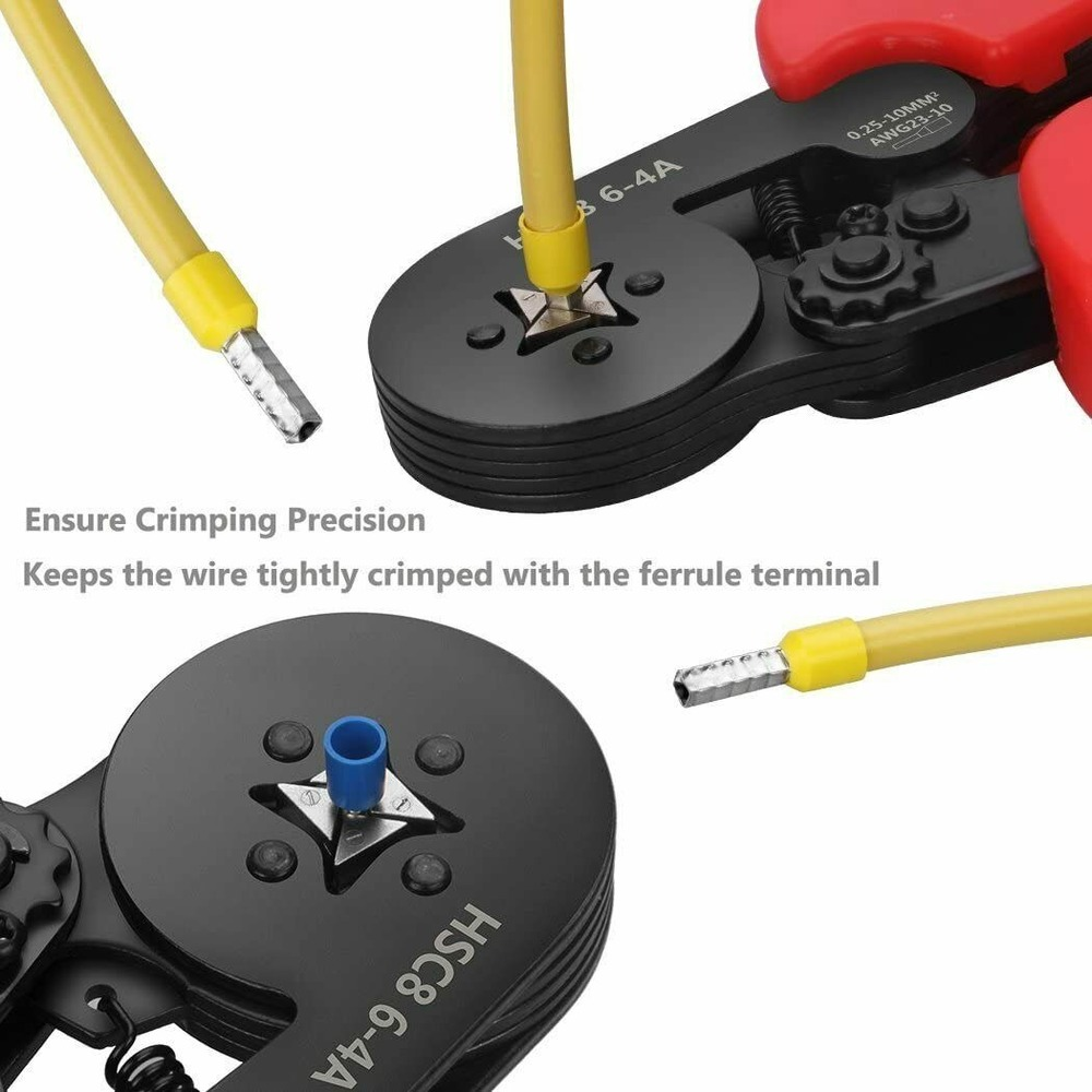 Crimping Tool Set Crimp Wire Plier Tools + 1200Pcs Wire Ferrule Terminals Kit US