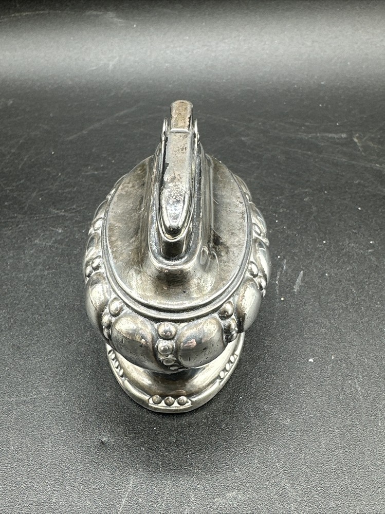 Vintage Silver Ronson Crown Table Lighter ~ Untested ~ Needs Cleaning