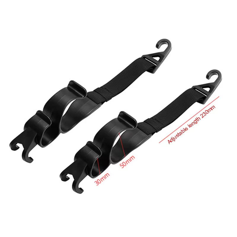 2Pcs Car Back Seat Hook Multi-Function Rear Seat Headrest Hanging Hook Umbrella