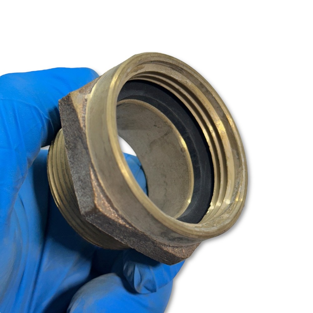 Heavy Duty Brass Hex Nut Adapter Fitting Fire Department Connection FDC