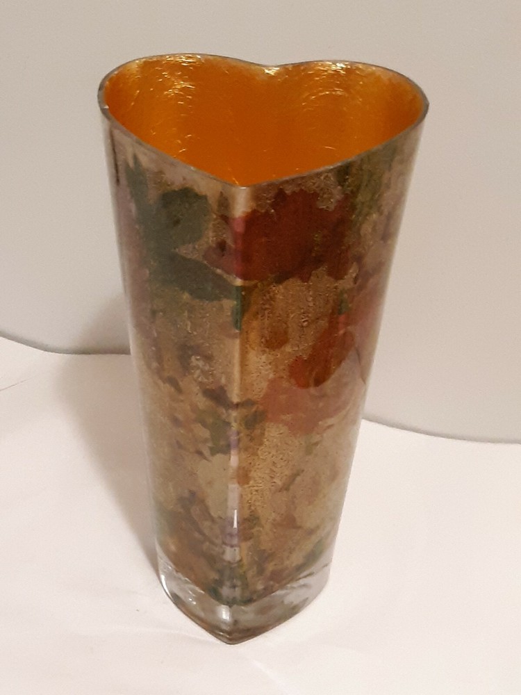 HEART Shaped FOIL Lined 10" VASE