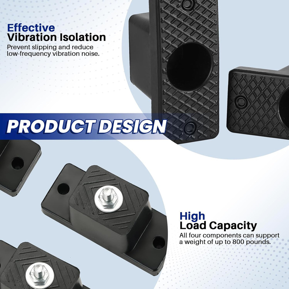 4 Pack Rubber Vibration Isolator Mounting Bracket, Anti-Vibration Rubber Isolato