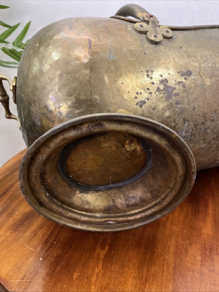 Victorian Brass Helmet Coal Scuttle