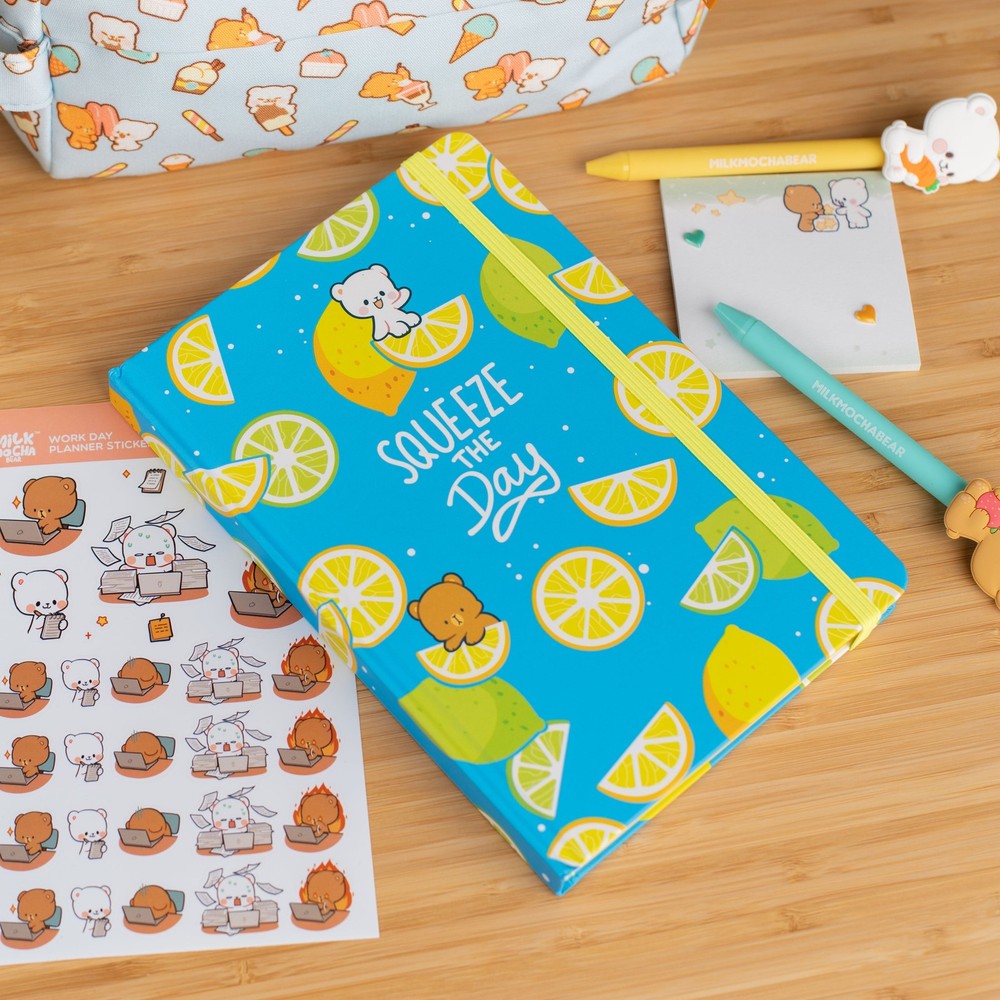 Milk Mocha Bear: Squeeze the Day - Dot Grid Notebook