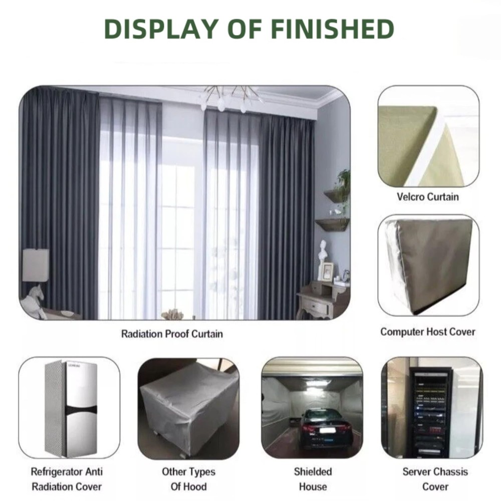 Amradield Waterproof EMF Blocking Width 43" inch / Length 78" inch, Silver