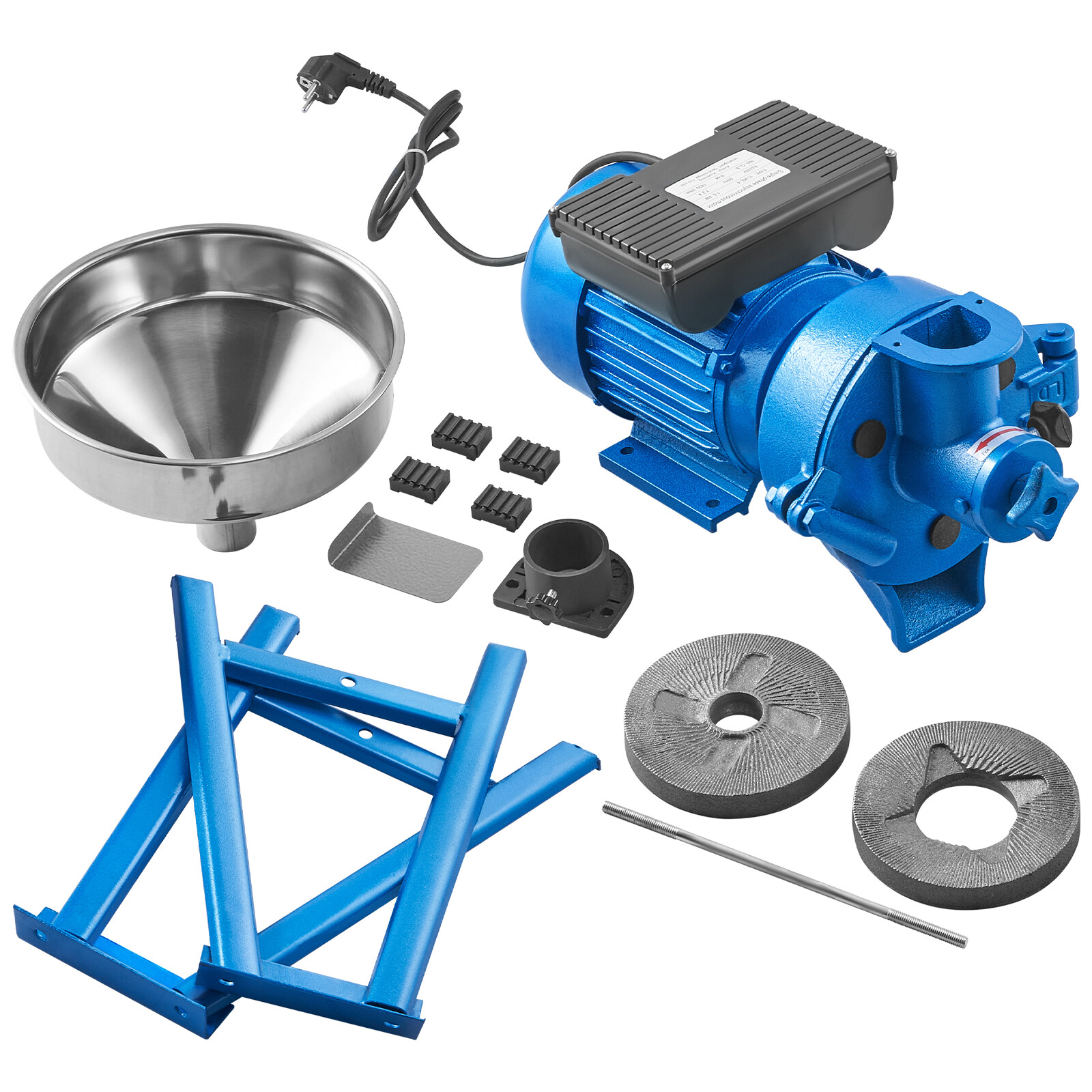 VEVOR 1500W 110V Electric Grain Grinder Corn Wheat Flour Cereal Mill Wet & Dry