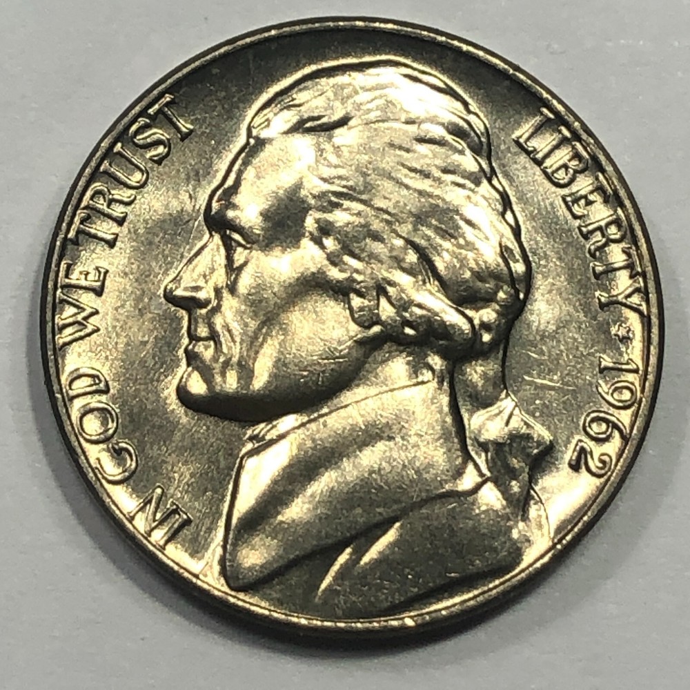1962- Jefferson 5 cent - Uncirculated