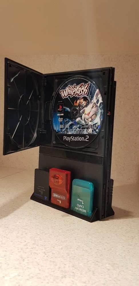 PS2 Slim Console and Memory Card Holder Vertical Stand